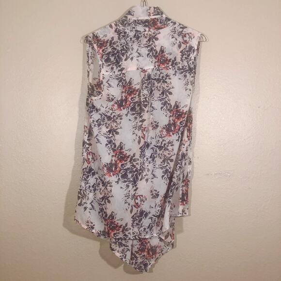 Nordstrom Wild Pearl White Tone Lightweight Floral Print Kimono Cardigan XS - Picture 8 of 10